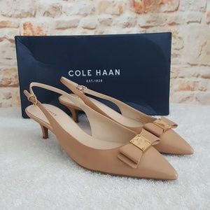 New Cole Haan Tali Bow Slingback Heels